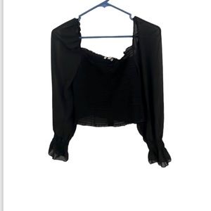 Sheer long sleeve top size M